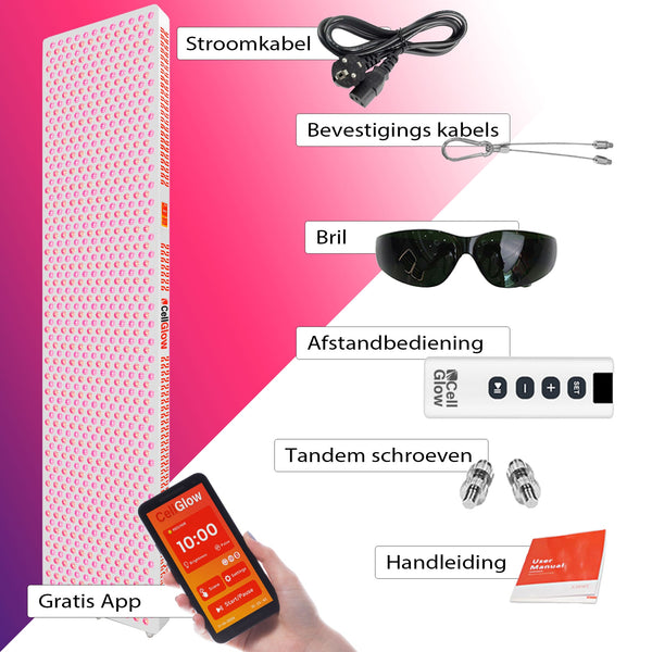 Bundel 10% korting - Cell Glow CUSTOM1200 + Elektrische Standaard
