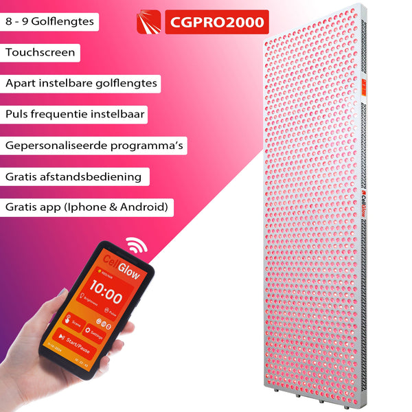 Bundel 10% korting - Cell Glow CUSTOM2000 + Elektrische Standaard