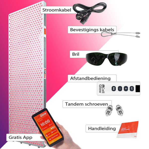 Bundel 10% korting - Cell Glow CUSTOM2000 + Elektrische Standaard