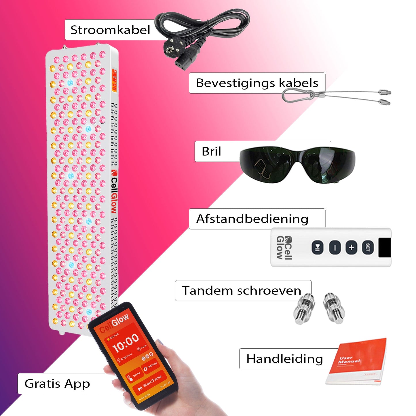 Bundel 10% korting -  2x Cell Glow CUSTOM300 met Elekrische Standaard