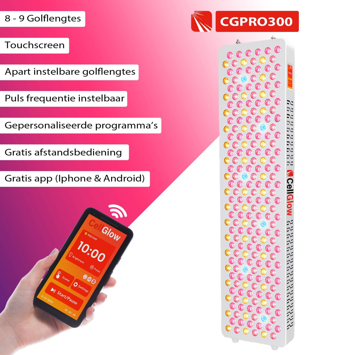 Bundel 10% korting -  2x Cell Glow CUSTOM300 met Elekrische Standaard