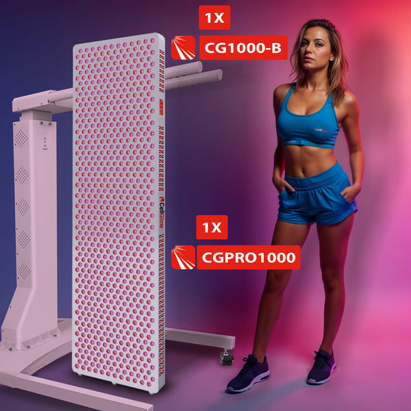 Bundel 10% korting - Cell Glow CUSTOM1000 + Elektrische Standaard