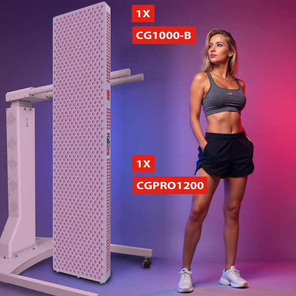 Bundel 10% korting - Cell Glow CUSTOM1200 + Elektrische Standaard