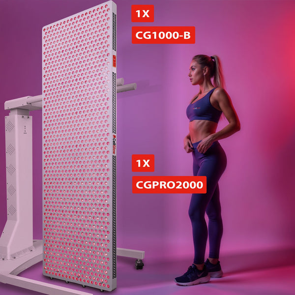 Bundel 10% korting - Cell Glow CUSTOM2000 + Elektrische Standaard